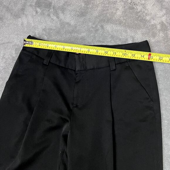 Alice and Olivia Dress Pants Cuffed Womens 8 Black Career Designer Creased - Picture 6 of 10